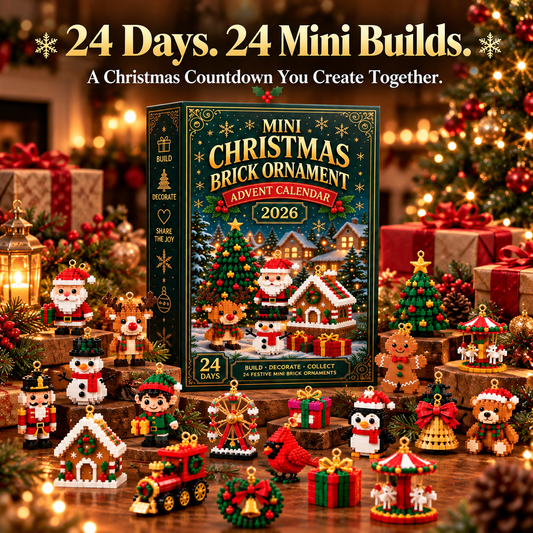 🎄 Last Day 50% OFF — 24-Day Christmas Brick Ornament Advent Calendar | 24 Mini Builds