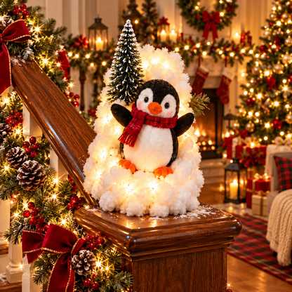 🔥 50% OFF – Playful Penguin Snowy Staircase Decor | Make Your Staircase Merry