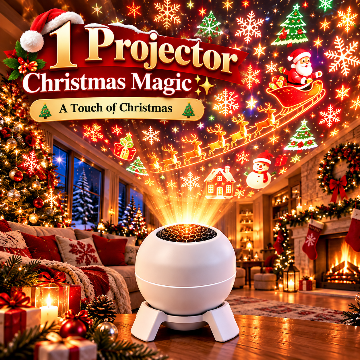 1 Projector — Christmas Magic ✨