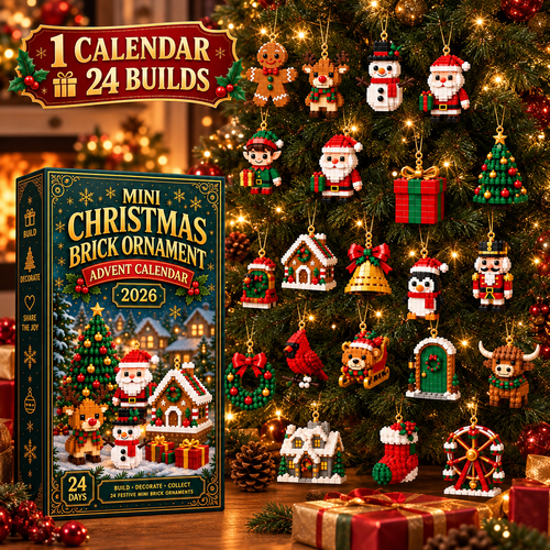 Christmas Brick Ornament Advent Calendar | 24 Mini Builds