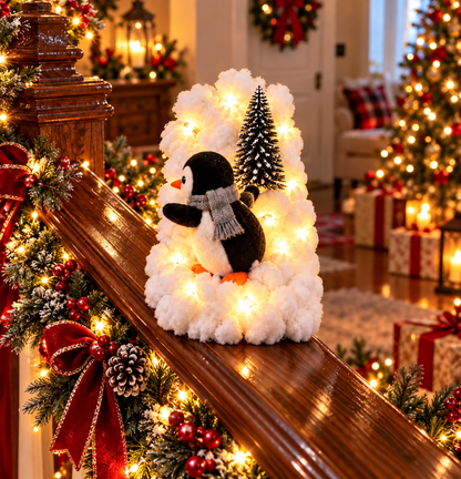 🔥 50% OFF – Playful Penguin Snowy Staircase Decor | Make Your Staircase Merry