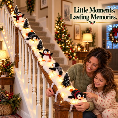 🔥 50% OFF – Playful Penguin Snowy Staircase Decor | Make Your Staircase Merry