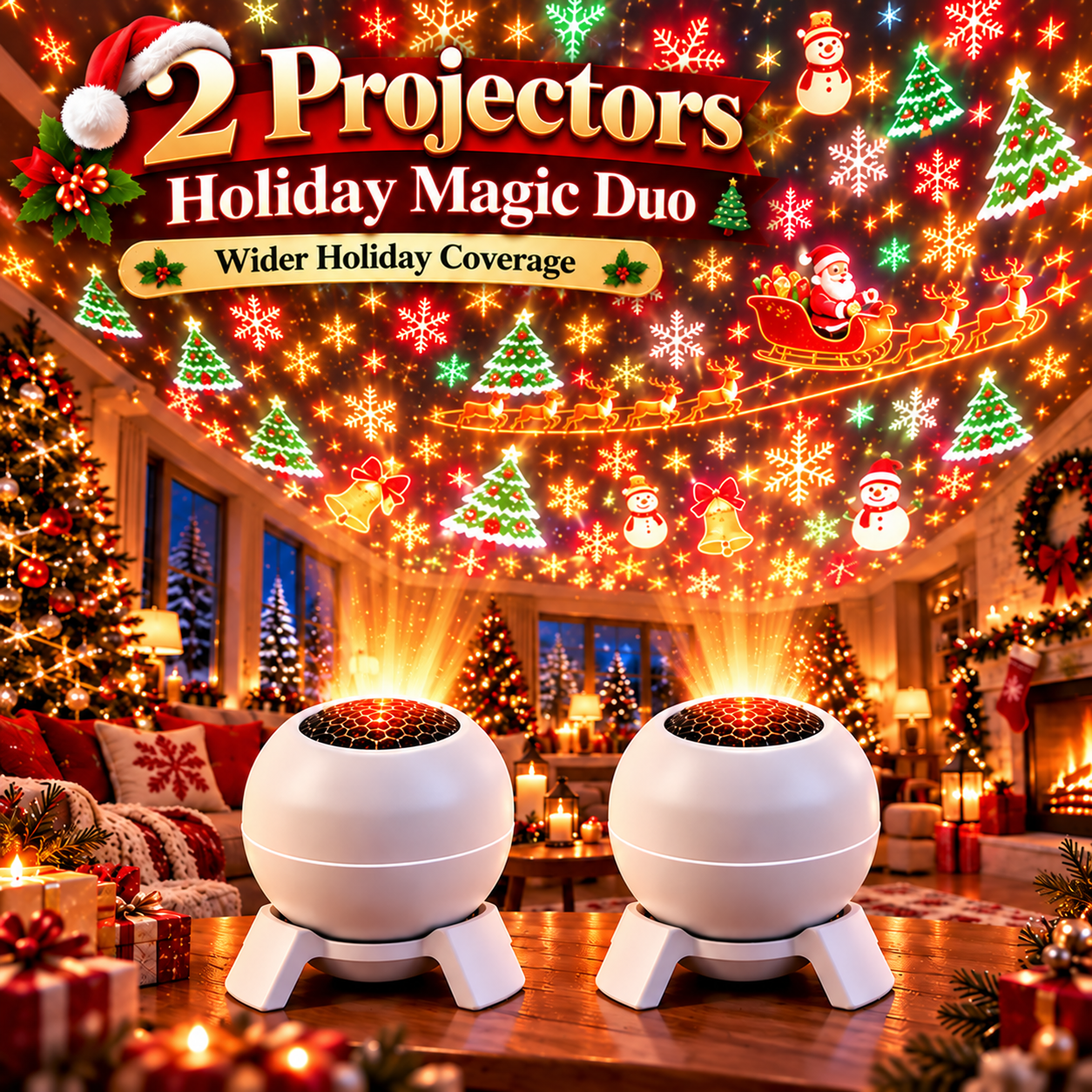 2 Projectors — Holiday Magic Duo 🎄