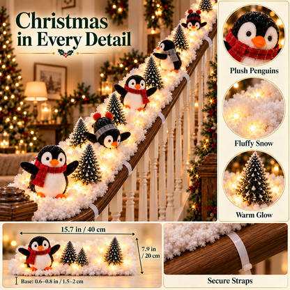 🔥 50% OFF – Playful Penguin Snowy Staircase Decor | Make Your Staircase Merry