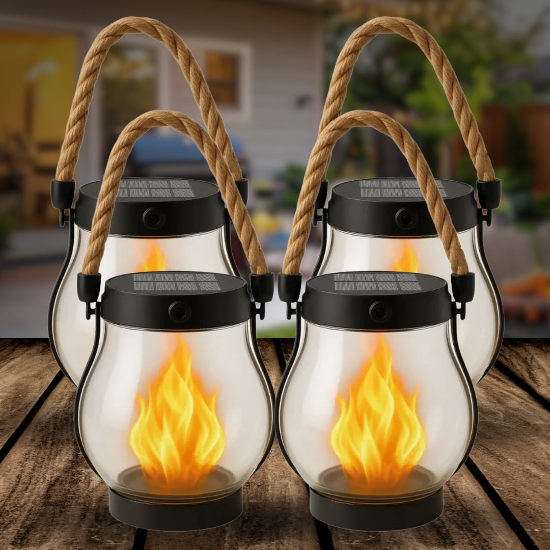 💗Valentine's Day Sale 49% OFF💗 Kaliiqo™ – Flickering Flame Solar Lantern Outdoor Lights