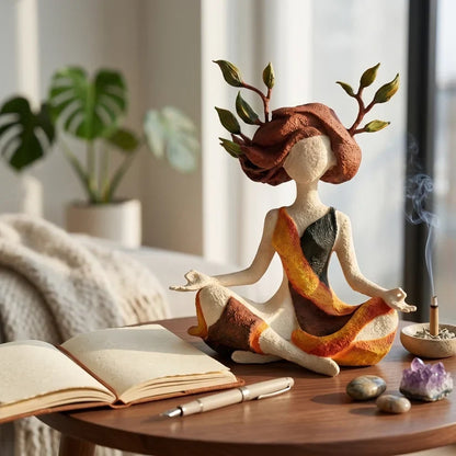 Meditation Girl Decorative Figurine