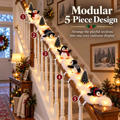 🔥 50% OFF – Playful Penguin Snowy Staircase Decor | Make Your Staircase Merry