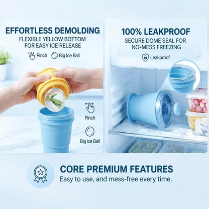 2-in-1 Foldable Silicone Ice Ball Maker Cup